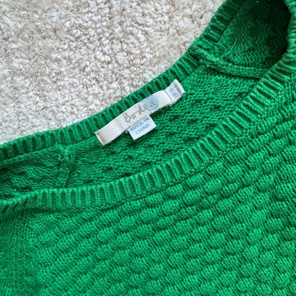 Boden Green Crew Neck Sweater with Textured Knit - Picture 2 of 4